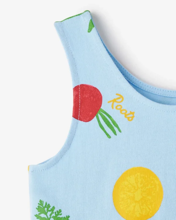 Cheap Roots Toddler Girls Garden Print Tank Dress CLEAR SKY BLUE