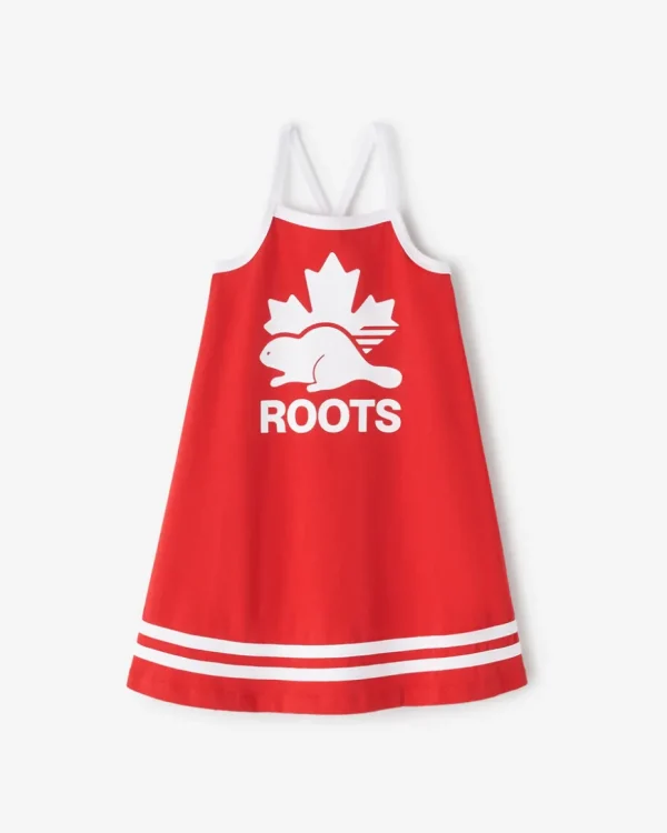 Hot Roots Toddler Girls Northern Athletics Dress JAM RED