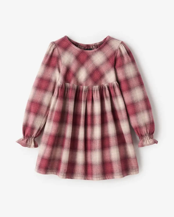 Outlet Roots Toddler Girls Plaid Babydoll Dress