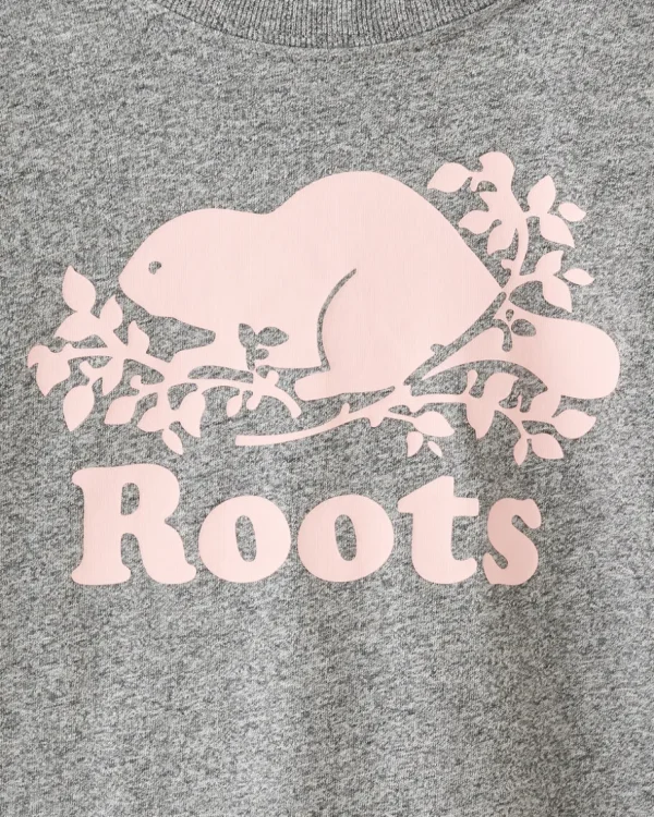 Discount Roots Toddler Organic Original Cooper Beaver T-Shirt SALT & PEPPER