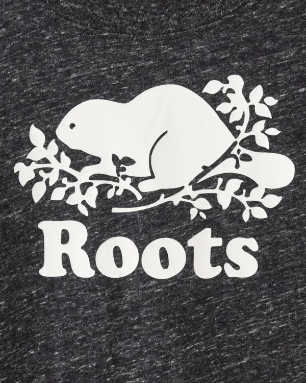 Clearance Roots Toddler Organic Original Cooper Beaver T-Shirt BLACK PEPPER