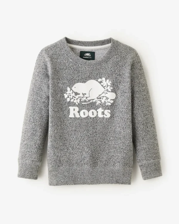 Online Roots Toddler Organic Original Crew Sweatshirt SALT & PEPPER