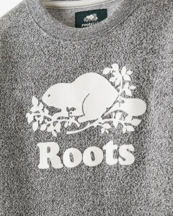 Online Roots Toddler Organic Original Crew Sweatshirt SALT & PEPPER