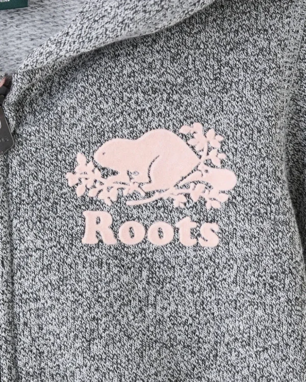 Flash Sale Roots Toddler Organic Original Full Zip Hoodie SALT & PEPPER