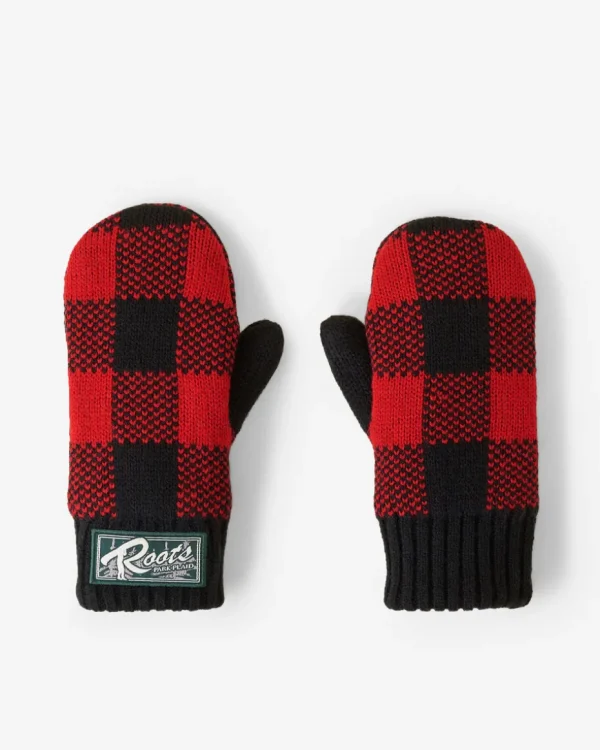 Online Roots Toddler Park Plaid Mitten