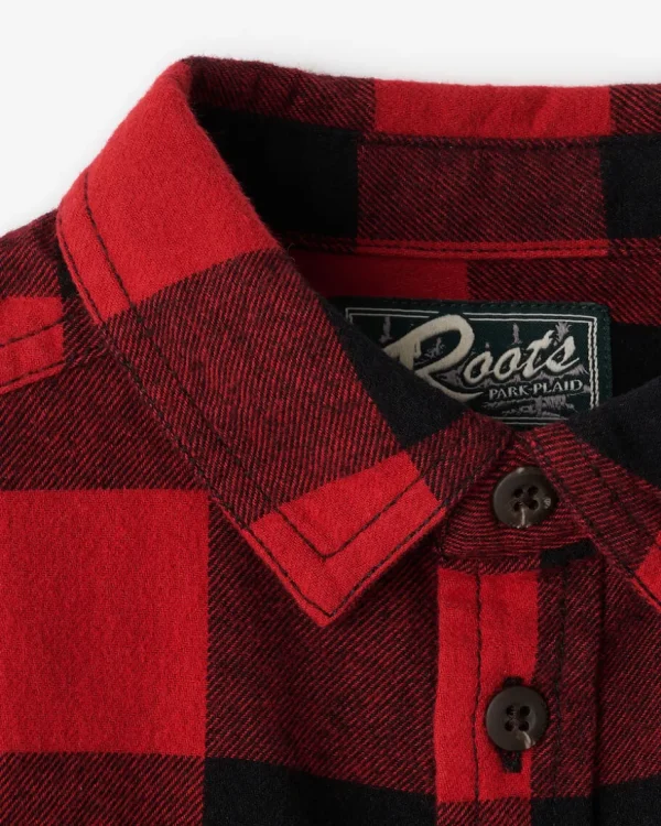 New Roots Toddler Park Plaid Shirt CABIN RED