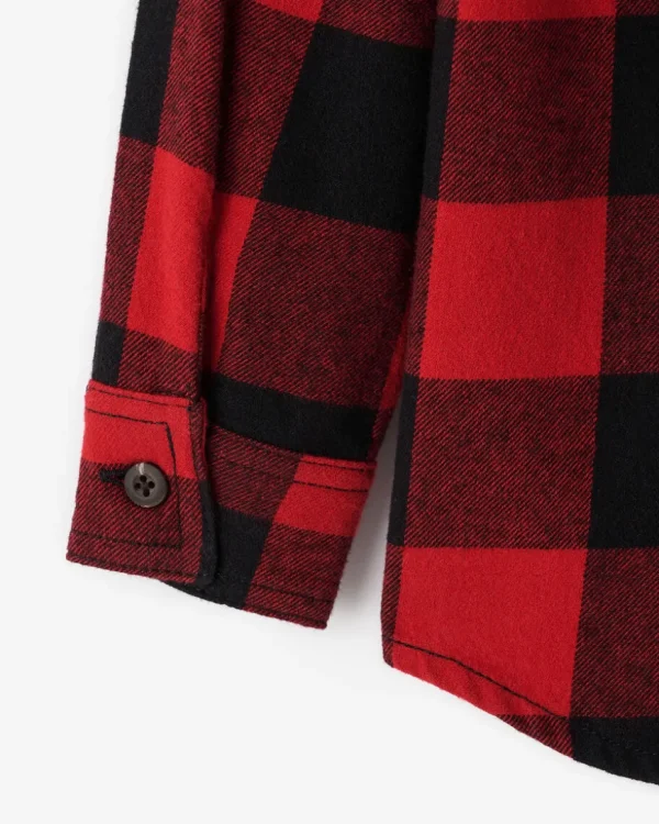 New Roots Toddler Park Plaid Shirt CABIN RED