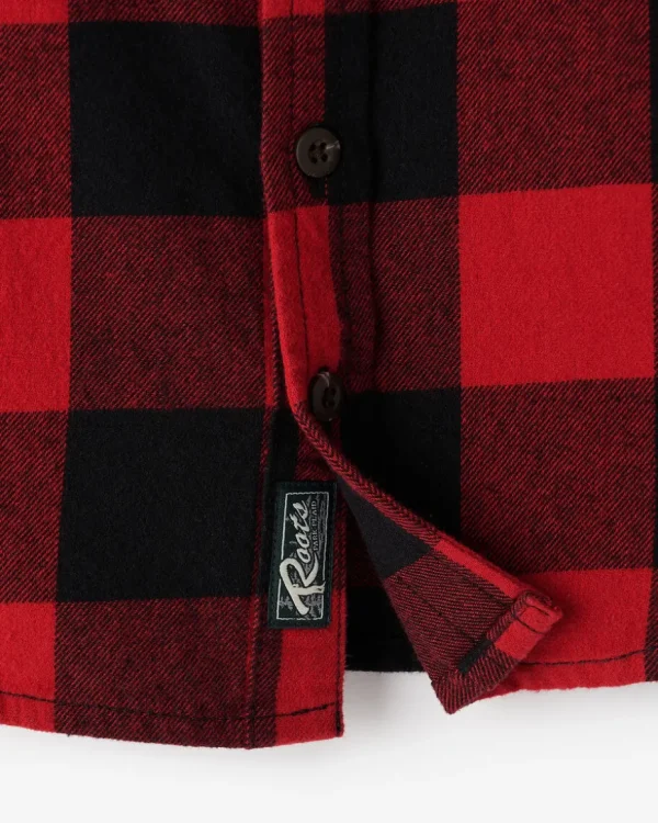 New Roots Toddler Park Plaid Shirt CABIN RED