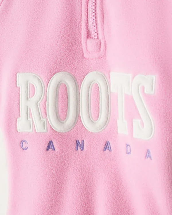 Sale Roots Toddler Retro Microfleece Half Zip Stein