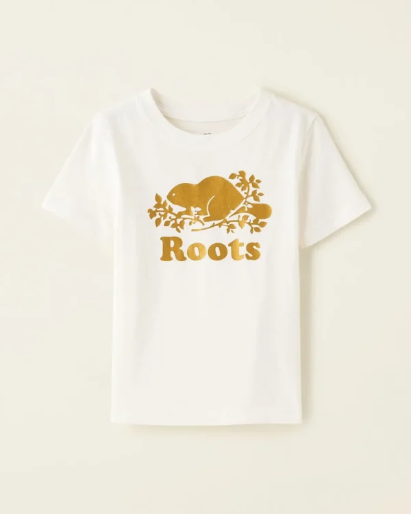 Discount Roots Toddler 50th Cooper T-Shirt EGRET