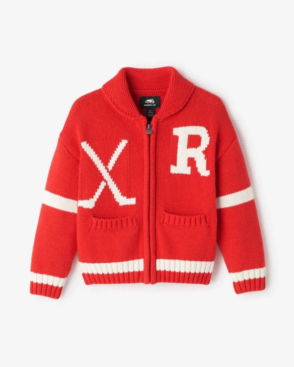 New Roots Toddler Varsity Hockey Sweater CARDINAL RED