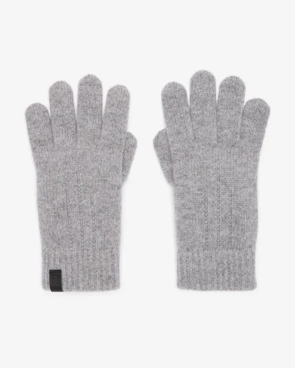 Clearance Roots Womens Merino Wool Knit Glove GREY MIX