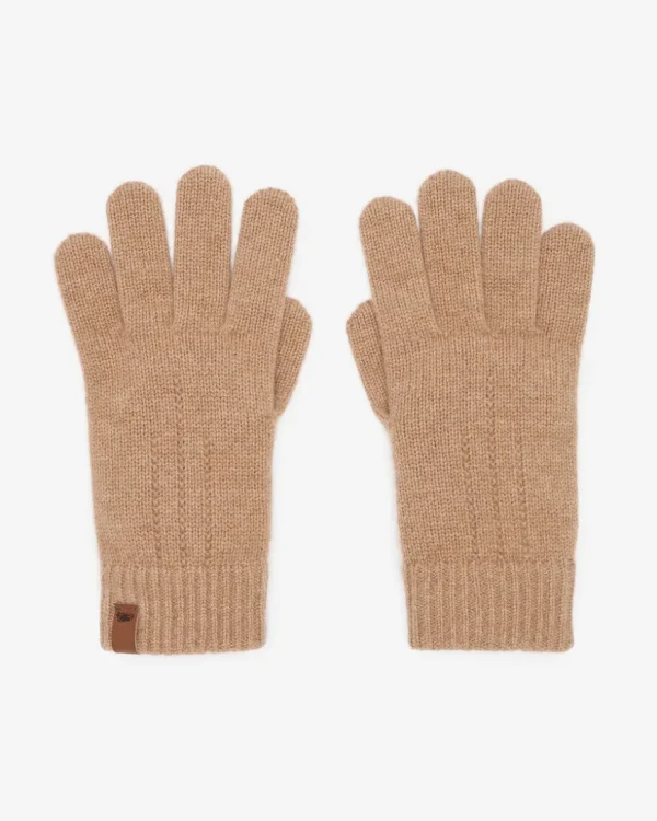 Discount Roots Womens Merino Wool Knit Glove CAMEL MIX