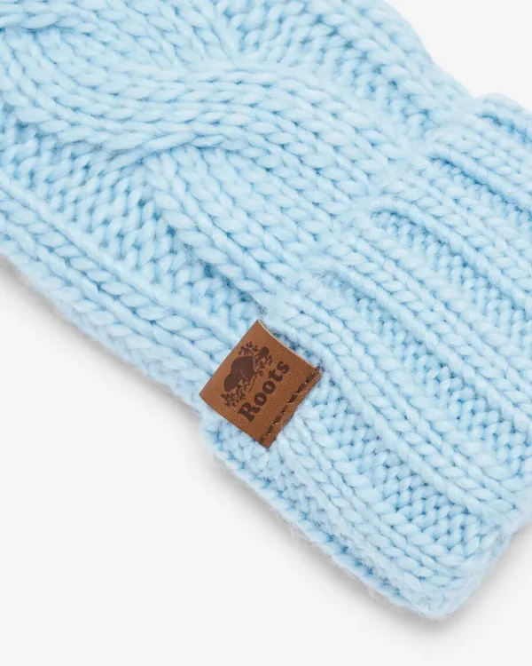 Flash Sale Roots Womens Olivia Cable Mitten CLEAR SKY BLUE