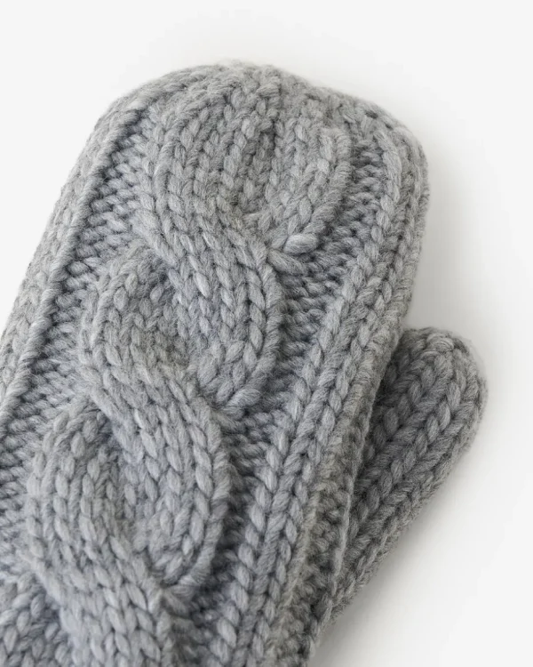 Shop Roots Womens Olivia Cable Mitten MEDIUM GREY MIX