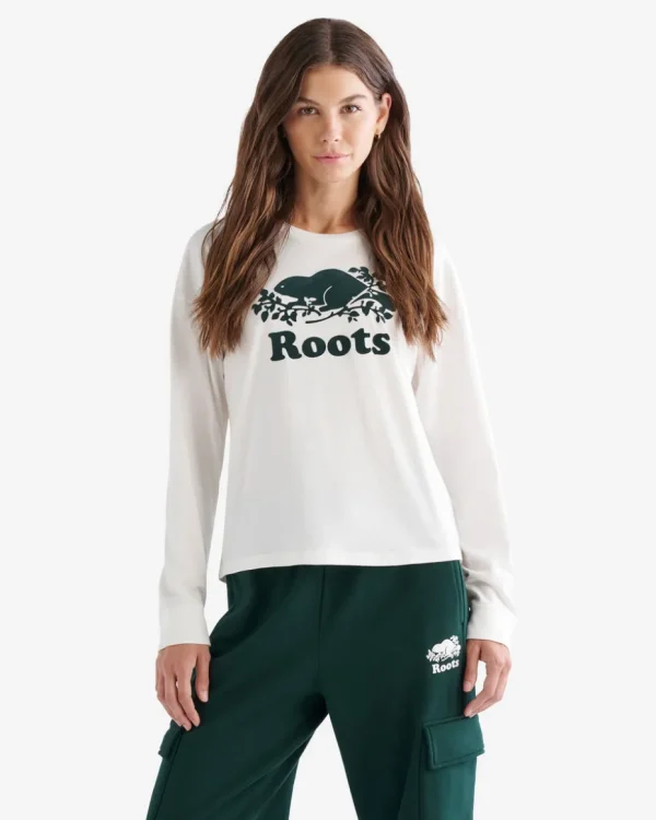 Outlet Roots Womens Organic Cooper Long Sleeve T-shirt