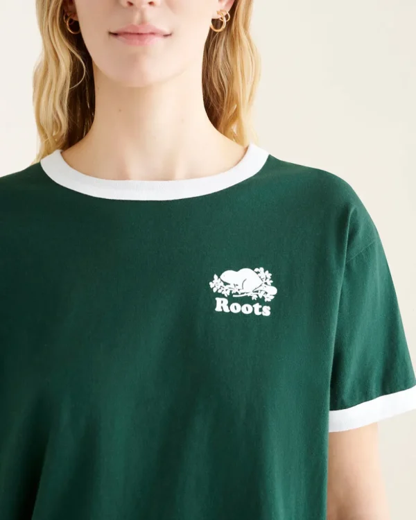 Clearance Roots Womens Organic Relaxed Cooper Ringer T-shirt