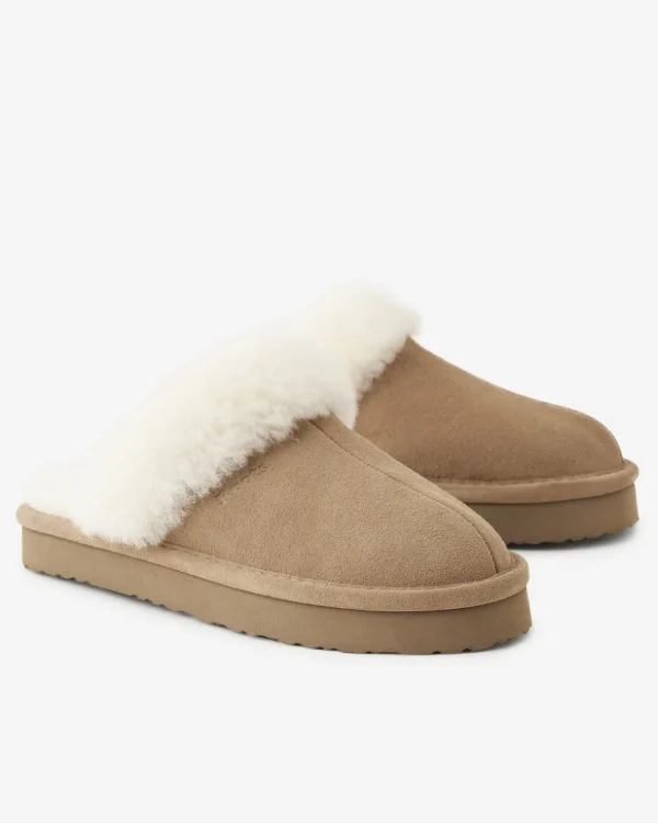 Online Roots Womens Shearling Platform Slipper