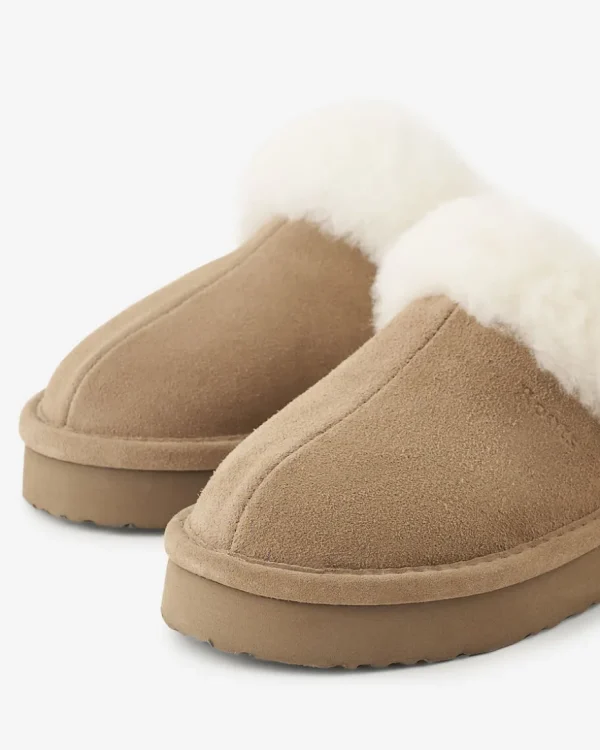 Online Roots Womens Shearling Platform Slipper